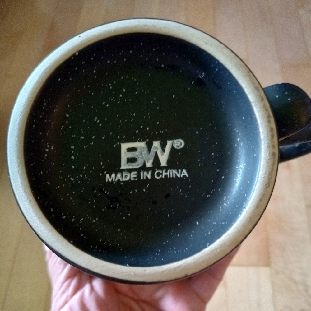 Black white speckled coffee cup - Picture 2 of 3